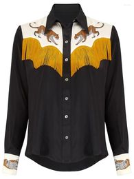 Chemises décontractées pour hommes Tribus ethniques Tiger Designers Design à la mode 2024 Tissus de haute qualité Tops d'extérieur doux et confortables
