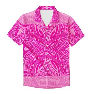 Chemises décontractées pour hommes Ventes directes d'usine Design polynésien d'été pour hommes Personnalité Chemise à manches courtes Fitness 5XL Haute qualité