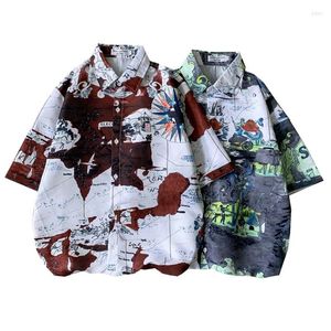 Chemises décontractées pour hommes Mode Hommes Printemps Été Streetwear Fantaisie Hommes Japon Style Tendance Vêtements À Manches Courtes Pour