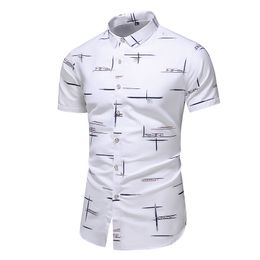 Casual overhemden voor heren Modieus 9-stijlen Casual overhemd met korte mouwen Herenprint Strandblouse Zomerkleding Grote Aziatische maat M-XXXL 4XL 5XL 230608