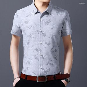 Chemises décontractées pour hommes Marque de mode 2023 Arrivée Chemise Coton Manches courtes Cool Été Slim Mâle Streetwear Vêtements Tops