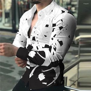 Chemises décontractées pour hommes Fashion Longue à manches longues Shirt Retro Lapel Matériau de haute qualité Soft confortable sain extérieur 2023