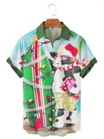 Chemises décontractées pour hommes Fashion Hawaiian Anime Shirt Men Vêtements Men Arec 3D Imprigence Elegant Masculin Slim Fit Harajuku Tops Blouse