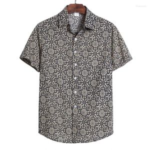 Casual overhemden voor heren Mode Sociaal Hawaiiaans katoenen polo T-shirts Heren shirt met korte mouwen Heren Luxe en blouses Kleding