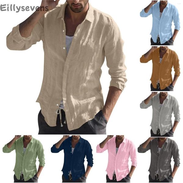 Camisas casuales para hombres de collar de moda tops transpirables a juego para el botón cubierto de playa vacaciones sólida blusa de camiseta