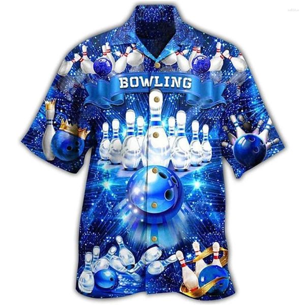 Chemises décontractées pour hommes Fashion Summer Hawaiian Shirt 3d Cool Bowling Men de femmes Vêtement