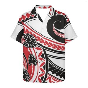 Heren casual shirts mode zomer geschikt voor toerisme losse korte mouwen V-hals tattoo print heren designerkleding