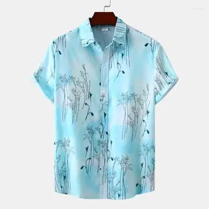 Chemises décontractées pour hommes Chemise hawaïenne à manches courtes à fleurs Été Tropical Beach Party Street Holiday Vêtements de vacances Robe fantaisie