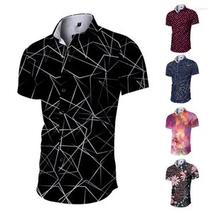 Camisas informales para hombre, camisa hawaiana con estampado 3d para playa, camisetas de moda de manga corta 3xl, blusa, Camisa