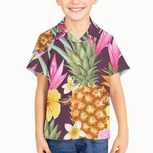 Casual shirts voor heren fruitpatroon Kinderen jongens zomer Hawaiiaans shirt 3d cartoon strand Oversized grappige kleding mode korte mouw