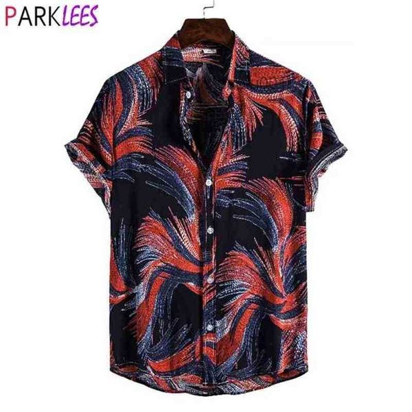 Chemises décontractées pour hommes Funky Black Hawaiian Beach Shirt Men Summer Short Sleeve Causal Button Down Chemise Holiday Party Vêtements de vacances M-3XL 230706