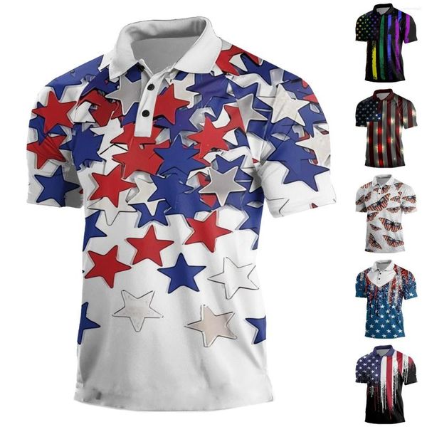 Camisas casuales para hombres Camisa general Estereoscópico Titular calificado Hombres Guapos Estancias de manga corta para T