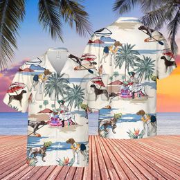 Chemises décontractées pour hommes ALLEMAND SHORTHAIRED POINTER BEACH HAWAIIAN SHIRT3D Chemise imprimée partout pour les femmes Harajuku Unisexe