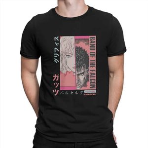 Camisas casuales para hombres Guts Black Swordsman Wings Of Darkness T Shirt Vintage Punk Mens camiseta Polter Men ClothesC24315