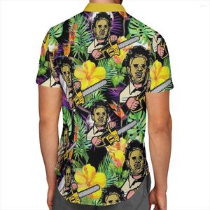Casual shirts voor heren Halloween 3d Beach Hawaiian 2023 Zomer mannen shirt korte mouw streetwear oversized 5xl camisa sociale chemise homme-6
