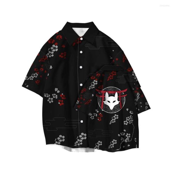 Chemises décontractées pour hommes Harajuku Niche Design À manches courtes Mode All-match Beach Style Party Vêtements Impression 3D Ins Hommes Et Femmes