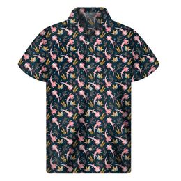 Casual overhemden voor heren Hawaii Axolotl voor heren Shirt met korte mouwen Cubaanse kraag 3D-print Zomervakantie Button Dazn-tops en dames Heren