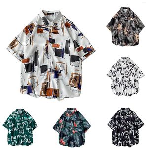 Casual shirts voor heren Hawaii Beach Shirt paar Korte mouw Drop Chemise Femme Blusas Party All- 3D Print Camisa Ademend