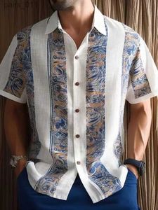 Chemises décontractées pour hommes Hawaiian 3D PEINTURE D'HUILE IMPRESSION GÉOMÉTRIQUE TOP À MANDE COURT POUR MELLES VENSEMENTS À LA MODIAGE VAGNAGNATIONS DE SUMBRES SUMBR