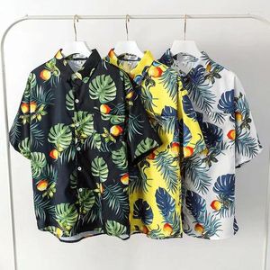 Chemises décontractées pour hommes chemises de plage hawaïennes bouton légers respirant Top Top à motifs à motifs américains Vêtements à la mode 2024