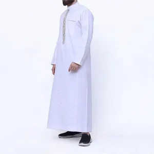 Chemises décontractées pour hommes hommes hawaïens avancés respirants mâles tendance masculines lâches musulmanes arabes dubaï robe chemise à manches longues rétro ropa