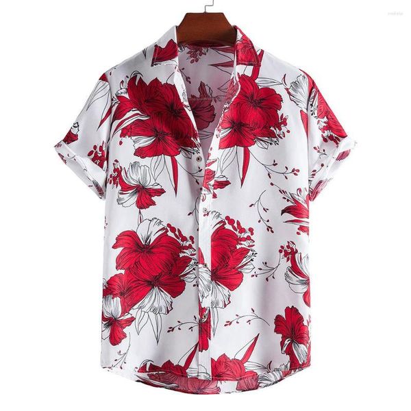 Chemises décontractées pour hommes hawaïennes hommes chemise à manches courtes respirante DAZN motif végétal de haute qualité luxueux grand imprimé coton vêtements