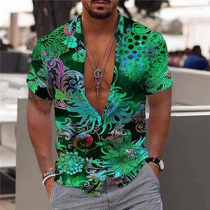 Chemises décontractées pour hommes chemise hawaïenne pour hommes court plage vacances hauts 5xl été Blouse t-shirt vêtements surdimensionnés mâle impression 3D Camisa