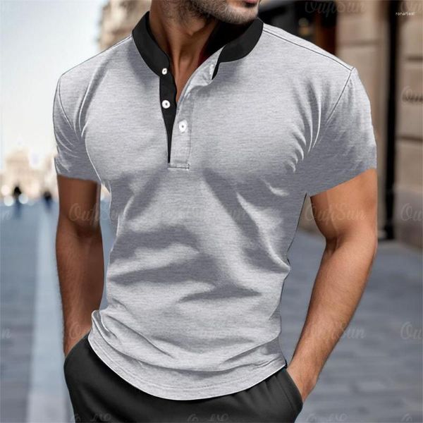 Chemises décontractées pour hommes Chemise hawaïenne Vêtements minimalistes Mode 53 Imprimé numérique Plage noire T-shirt surdimensionné