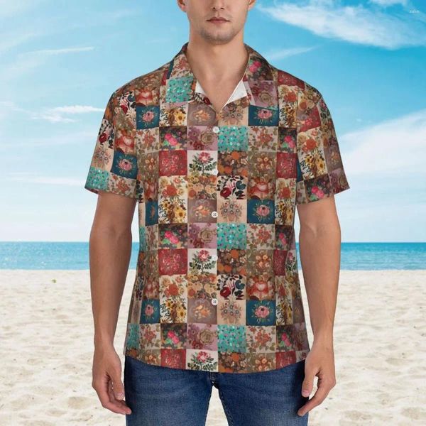 Chemises décontractées pour hommes Hawaiian Shirt Vacin