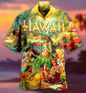 Chemises décontractées pour hommes Chemises hawaïennes Imprimées en 3D Beach Prom Chemises cubaines à manches courtes Beachwear Y2K Vêtements Casual Vintage Style Hommes et Femmes Z0224