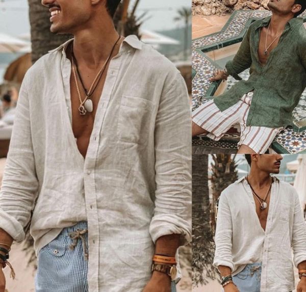 Chemises décontractées pour hommes chemise en lin à manches courtes chemise de plage cubaine poche Guayabella chemise T-shirt chemise décontractée en coton
