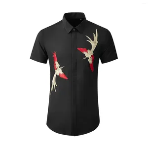 Chemises décontractées pour hommes, bijoux de luxe de haute qualité, confortable, manches courtes, boutonné, sérigraphie personnalisée, t-shirt Polo