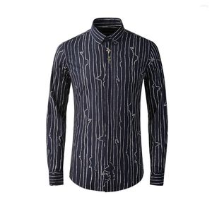 Camisas casuales para hombres Proveedor de fábrica de joyería de lujo de alta calidad Camisa de vestir de rayas teñidas de hilo suave personalizado Camisa de algodón