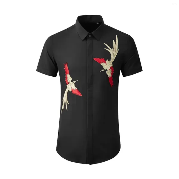 Camisas casuales para hombres Joyería de lujo de alta calidad Cómodo botón de manga corta hasta la camiseta de polo de impresión de pantalla personalizada