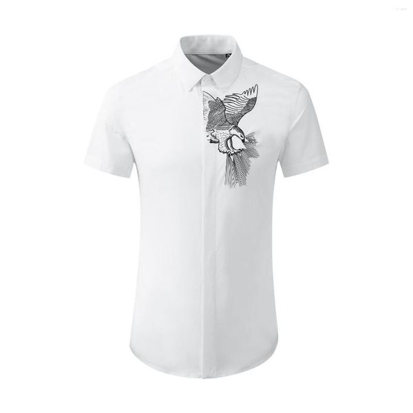 Chemises décontractées pour hommes, bijoux de luxe de haute qualité, mode d'été à manches courtes, polo brodé personnalisé, t-shirt en coton