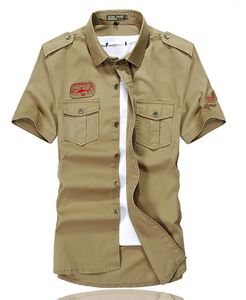 Hoogwaardige shirt met korte mouwen militaire uniforme tops