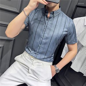 Camisas casuales para hombres de alta calidad de verano de manga corta para hombres Slim Fit Business Dress Fashion Social Office Shirt Plus Size M-5XL