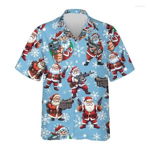 Chemises décontractées pour hommes Hip Hop Hawaiian Gun 3D imprimé pour hommes vêtements enfants plage fleur crâne revers chemisier garçon manches courtes hauts