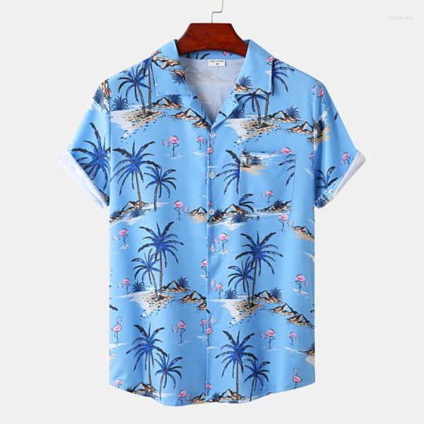 Chemises décontractées pour hommes Horreur Hawaii Plus taille imprimée à manches courtes Summer chinois Breffe de plage de plage