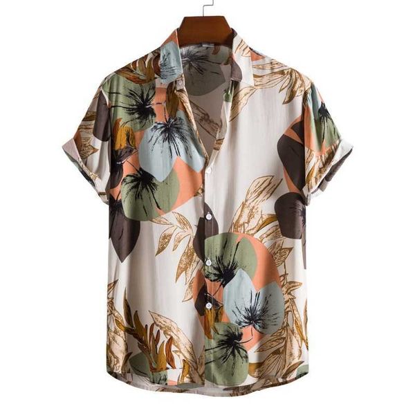 Chemises décontractées pour hommes offre spéciale 2022 été nouveaux hommes tendance de la mode imprimé chemise à manches courtes revers décontracté simple boutonnage Camisas Para Hombre AA230523