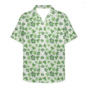 Chemises décontractées pour hommes Hycool présent pour hommes Festival St. Patrick's Day revers à manches courtes chemise hawaïenne 2024 la plupart