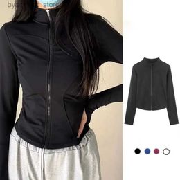 Casual overhemden voor heren IJszijde Zonnebrandcrème Kleding Dames Zomer Dunne pasvorm Sneldrogend Top met lange mouwen Rits Slanke taille Vest Sportjassen L240306