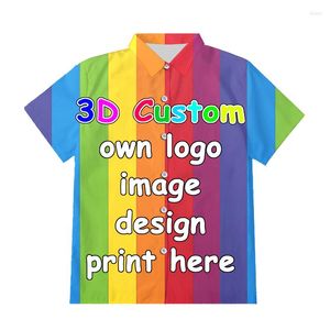 Chemises décontractées pour hommes IFPD EU / US Taille 3D Imprimer Hommes / Femme DIY Custom Design Bouton Hip Hop Chemise Hawaïenne Usine Grossistes et Drop