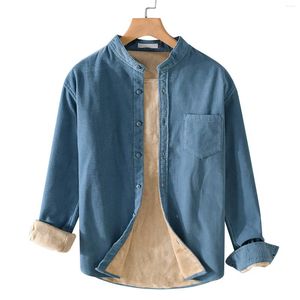 Heren casual shirts jas corduroy gewatteerd shirt lange korte mouw zomer top B turnpakje mannen westerse cowboy