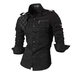 Chemises décontractées pour hommes Jeansian Chemises habillées décontractées pour hommes Fashion Desinger Élégant à manches longues 8371 Black2 230804