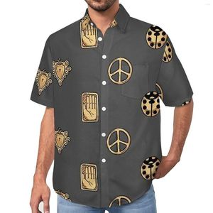 Chemises décontractées pour hommes Jojos Bizzare aventures emblèmes chemise de plage Hawaii Street Style Blouses homme personnalisé 3XL 4XL