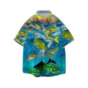 Chemises décontractées pour hommes Jumeast Ocean Fish Men Hawaiian Shirt Seascape Graphic Aloha Shirts Unisexe Band Beach Blouse Shark Youth Clothing HARAJUKU TOPS 240424