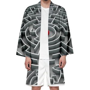 Chemises décontractées pour hommes Kimono Vêtements pour hommes et femmes Style japonais Impression numérique 3D Cardigan traditionnel japonais15Men's