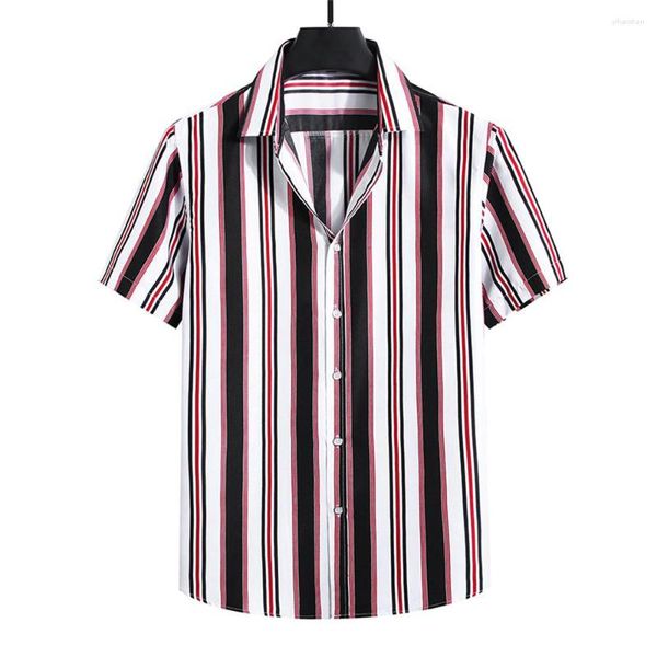 Camisas informales para hombre L-7XL de talla grande para hombre, camisetas de manga corta a la moda, camisa de playa hawaiana para hombre, ropa de calle, ropa de verano para hombre