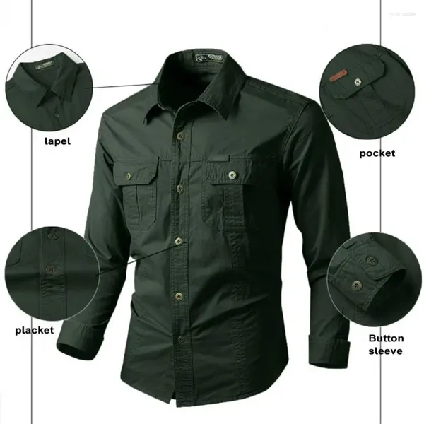 Camisas casuales para hombres Camisa de solapa Transpirable que absorbe el sudor con cierre de botón con cuello vuelto para uso diario Top